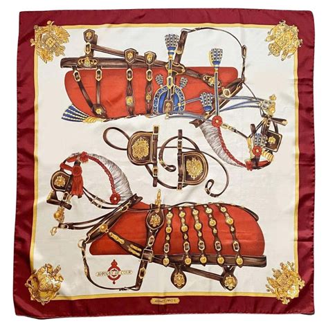 harnais hermes occasion|HERMES Silk Harnais De Cour Scarf 90 .